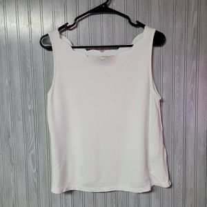 Anthropologie Eri + Ali Scalloped Tank Top Size S
